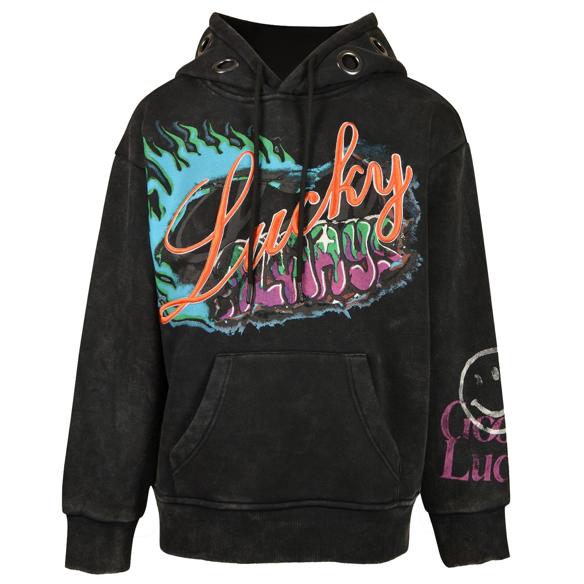 HO26 LUCKY ALWAYS HOODIE - GREY